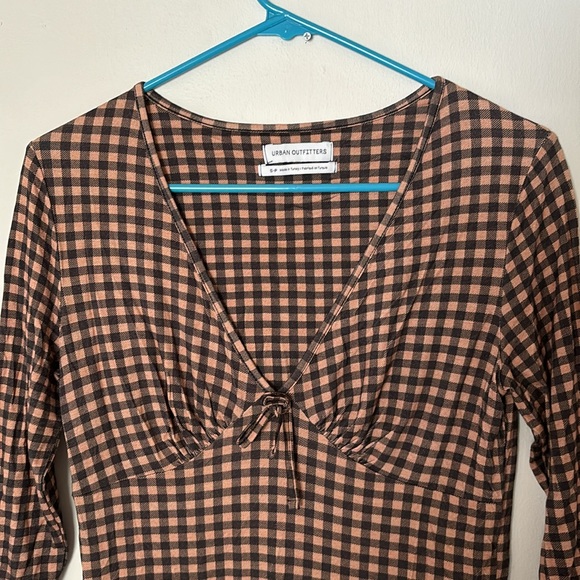 Urban Outfitters Brown & Black Checkered Dress - Picture 2 of 7